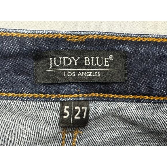 Judy Blue Women's Wide Leg Cropped Blue Stretch Denim Jeans - Size 5/27 (27x24) - Picture 4 of 6